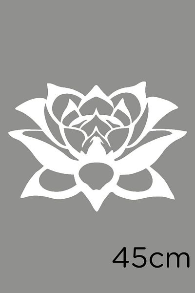 New Jargon Autocolant Motiv Floare De Lotus Pentru Yoga Si Zen 45cm - Alb