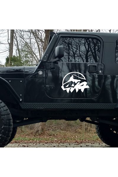 New Jargon Autocolant accesoriu pentru inscripții de munte și 4x4 pentru vehicul de curse offroad 4x4 45cm - alb