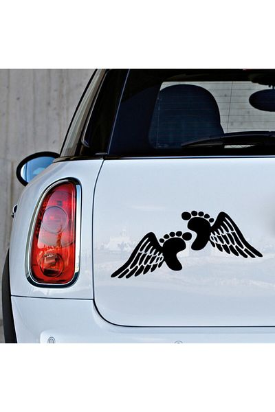 New Jargon Aripă și picior pentru bebeluș Autocolant cu două direcții Lipire 45cm - Negru