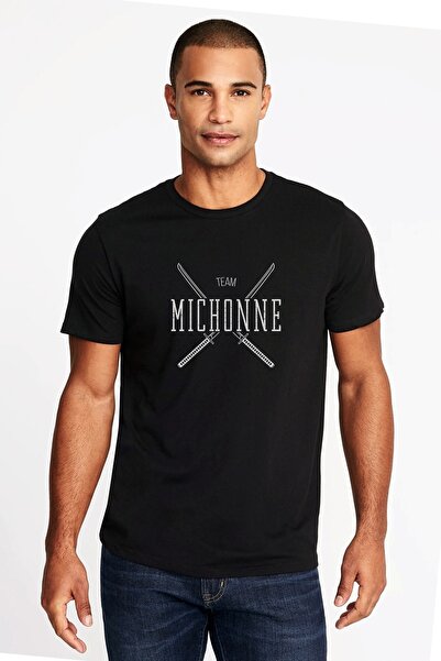 QIVI The Walking Dead Štampano crna muška Pleteno majica T-shirt