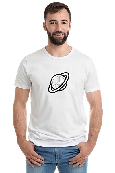 QIVI Saturn Komputer Ikone Planeta Klip Art Štampano Beli Muškarci Pleteno Ma...