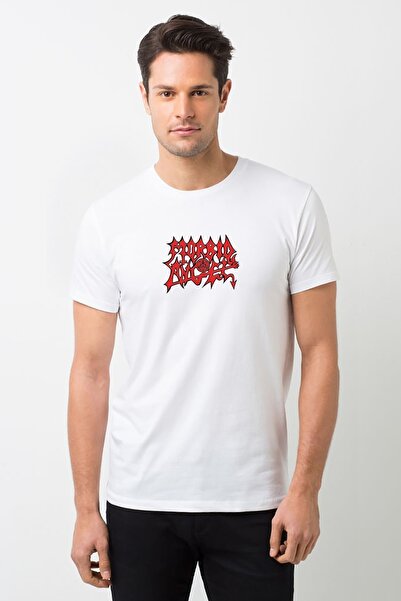 QIVI Morbid Angel Logo Štampano Bela muška Pleteno majica T-shirt T-shirt