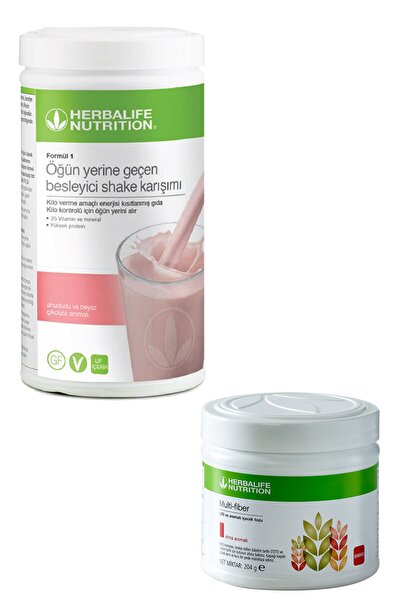 Herbalife Ahududulu Shake 1 Adet Ve Multi-fiber Multi-fiber Lifli Ve Elma Aro...