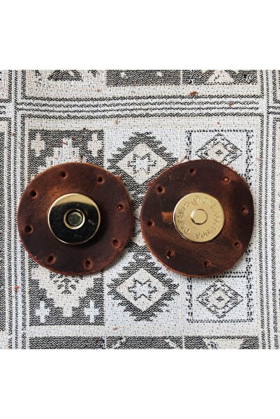 Alfa Tasarım Închidere rotundă pentru geantă din piele naturală cu magnet aur...