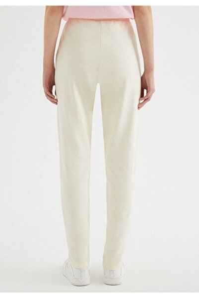 WESTMARK LONDON Women's Ecru Regular Fit Sweatpants Enjoy Cuffed