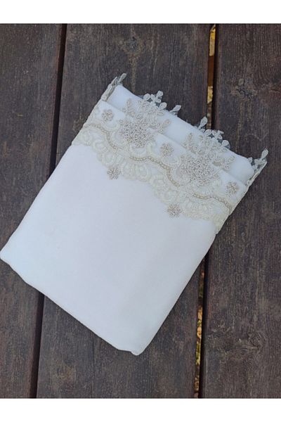 Çeyiz Bahçesi Βελούδινη πετσέτα Seçil French Guipure Cream 50&90