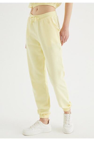 WESTMARK LONDON Kadın Sarı Regular Fit Eşofman Altı Enjoy Cuffed