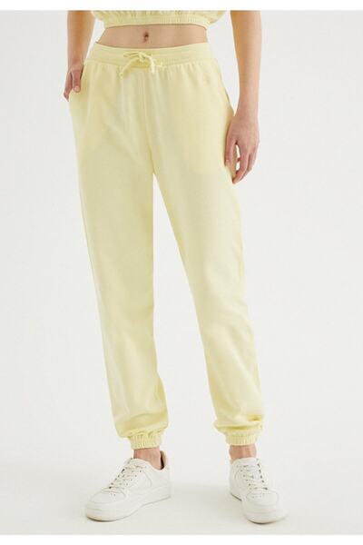 WESTMARK LONDON Kadın Sarı Regular Fit Eşofman Altı Enjoy Cuffed