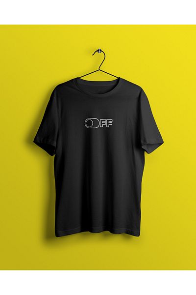 YEACHY Μαύρο μπλουζάκι Unisex με στάμπα