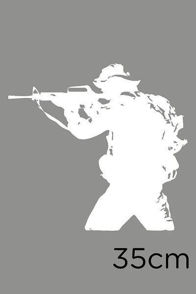 MIGNATIS Autocolant soldat alb 35 cm