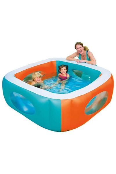 BESTWAY Square Windowed Children's Pool - 168x168x56 Cm