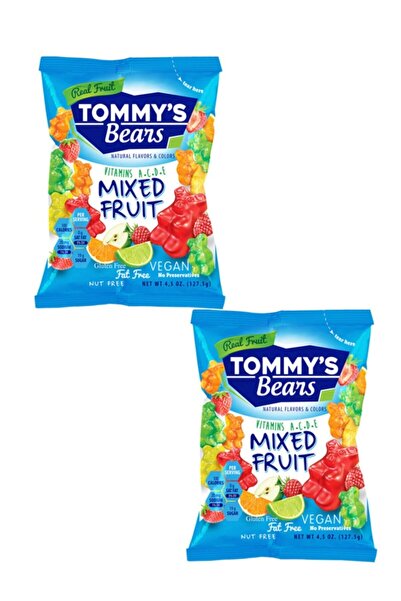 Tommy's Bears Mixed Fruit Jelatinsiz Vegan Jelibon 127,5 gr 2 Adet