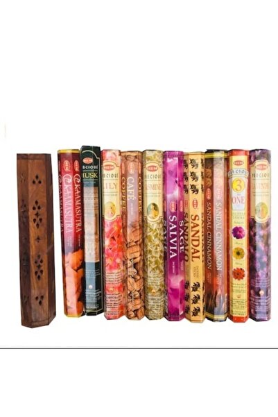 Hem Tütsü Hem Ahşap Tütsülük + 200 Adet Tütsü Çubuğu