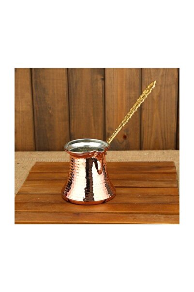Atlılar 4 Fincanlık Maraş Dövmeli Bakır Cezve, Kahve Cezvesi