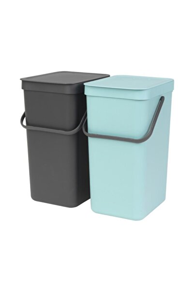 Brabantia Brabantia Çöp Kutusu 2x16 Lt Dolap Içi Sort Go Mint Gri 110023