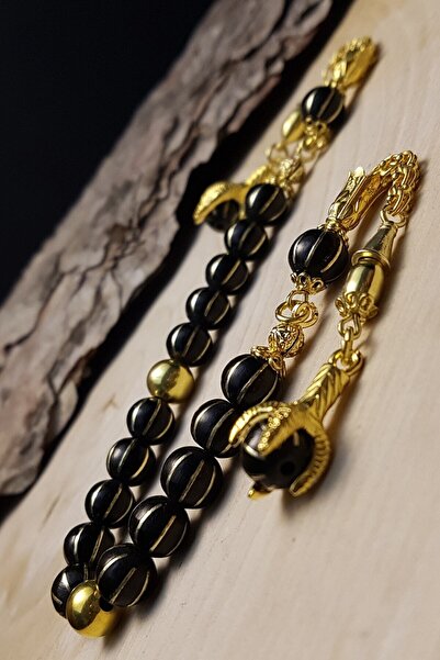 OTTOTESBİH Altın Kaplama Gümüş Püsküllü Oltutaşı Zaza Tesbih, Oltu Zaza Tespih