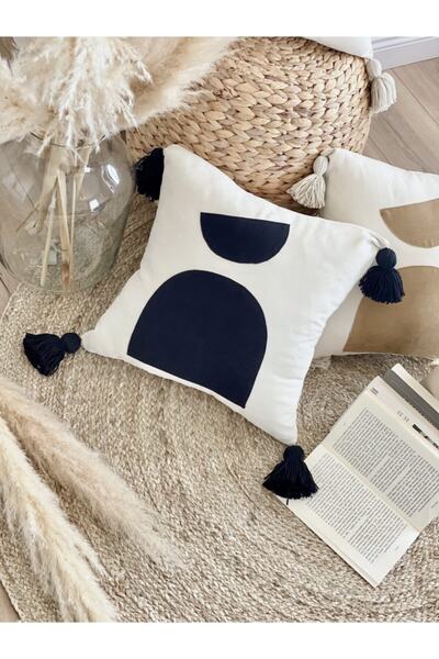 Hestia Home Κάλυμμα μαξιλαριού Κάλυμμα μαξιλαριού Duo με γεωμετρικό σχέδιο Μα...