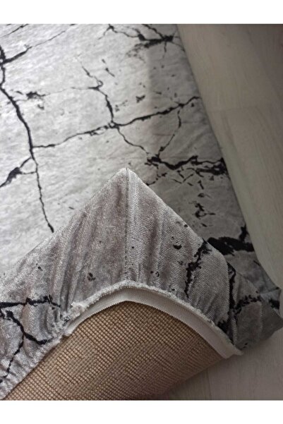 ESPİCAL HOME Soft Kadife Kumaştan Lastikli Halı Örtüsü