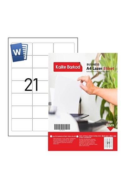 Kalite Barkod Etichetă laser A4 de 63,5 mm x 38,1 mm |   Etichetă A4 |