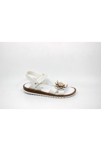 Zerhan Sandale albe cu velcro pentru fete Wendy 23