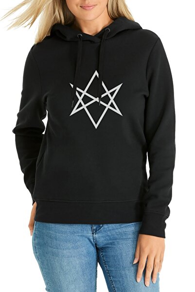QIVI Γυναικείο φούτερ με μαύρη κουκούλα Bring Me The Horizon Logo 3 με στάμπα