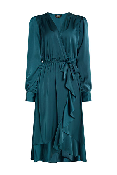 Faina Midi Langarmkleid