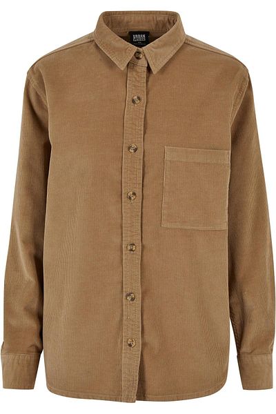 Urban Classics Damen Ladies Corduroy Oversized Shirt