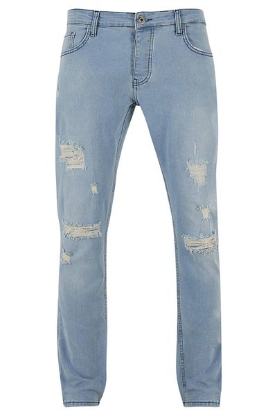 2Y Herren Destroyed Slim Fit Denim