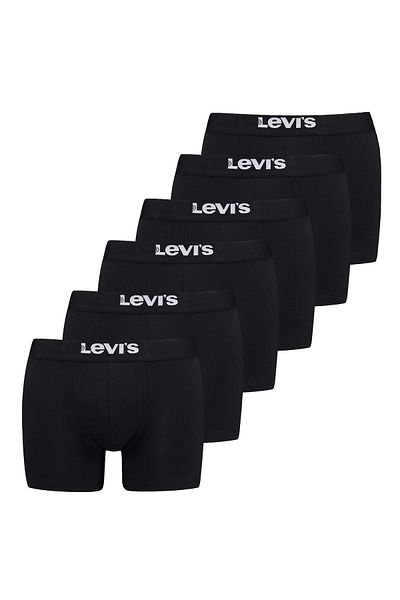 Levi's LEVI'S Herren-Boxershorts – 6er-Pack, solide Basic-Bio-Boxershorts, Baumwolle, flexibel