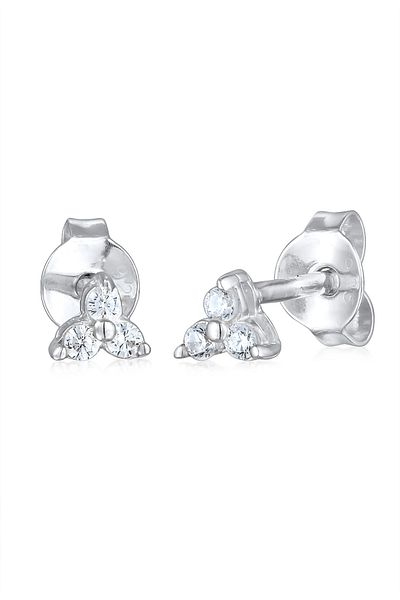 ELLI Ohrringe Stecker Dreieck Zirkonia 925 Silber