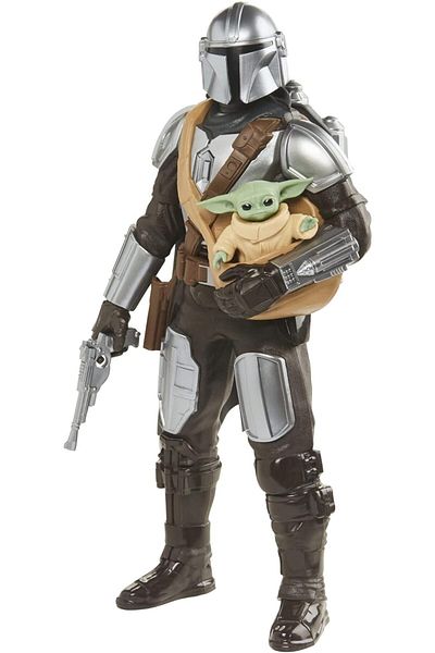 Giochi Presiozi Star Wars Galactic Action The Mandalorian and Grogu Figure 30 cm Interactive Figure with Sound and Light