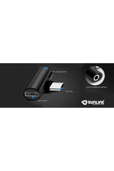 SUNLINE Ceta Type-C Kulaklık Şarj Dönüştürücü
