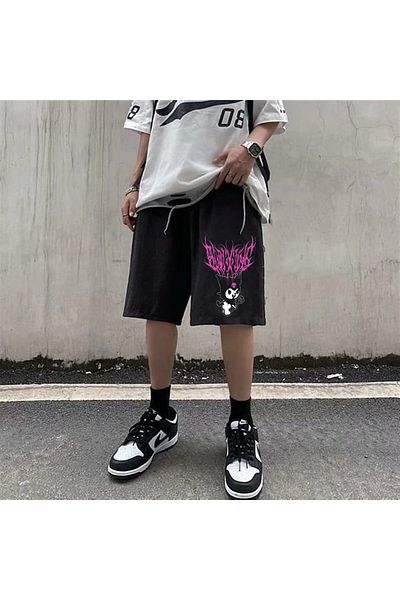 Touz Moda Унисекс къси панталони Peak&life Touz Anime Harajuku Kuromi Sanrio с ромб