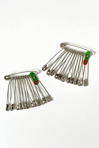 Swallow Büyük Çengelli İğne No: 5-6-7, 6 cm 12li Çengelli İğne, 12 Adet Çelik Çatal İğne, Kancalı Çatal İğne