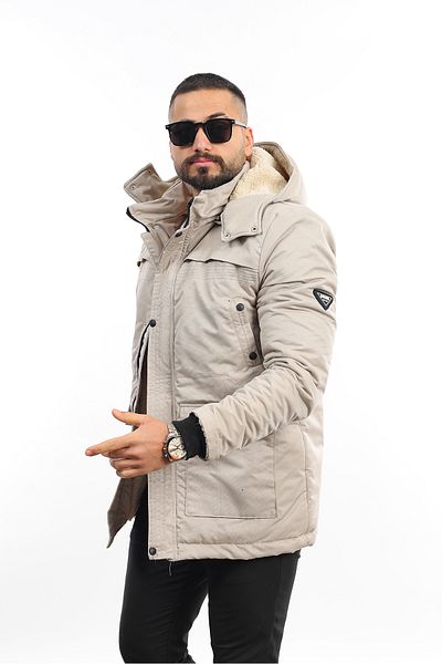 DOXGER Jachetă de iarnă - Bej - Slim