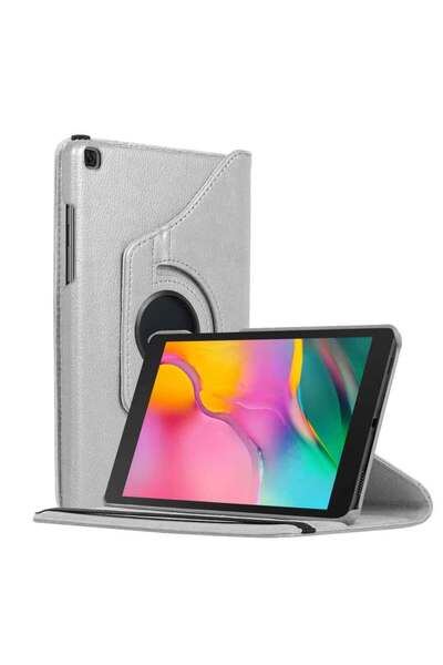 Smart Tech Samsung Galaxy Tab T290 Için 8 Inç Dönerli Tablet Kılıfı Gümüş