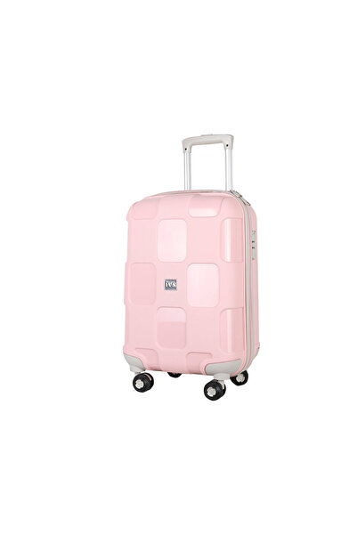 IVS Kare Pembe Bej Valiz Büyük Boy Büyük Boy Seyahat Çantası PP4040-670-L Pembe