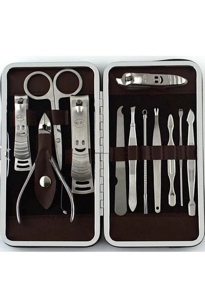 yunuskayatek 12 Piece Manicure Pedicure Set - Nail Clipper with Bag and Tweezer File