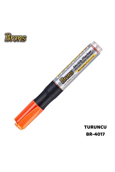 Brons Acrylic Marker Pen Round Tip 1 Piece Marker Metal Ceramic Wood Fabric Canvas Glass Stone Orange