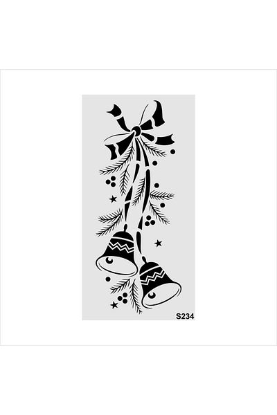 STENCİLTASARIM S234 New Year Wall Wooden Glass Painting Pattern