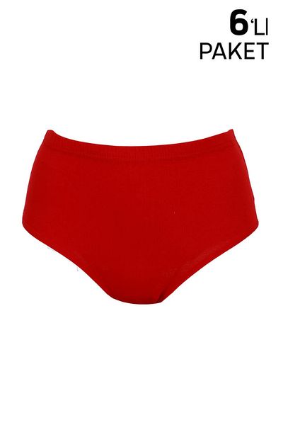 Tutku Γυναικεία εσώρουχα Bato Red Rib Σετ 6 τεμαχίων - 922