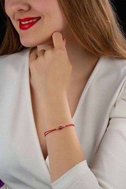 Sinsirella 925 Ayar Gümüş Dorica Toplu Doğal Taşlı Ip Bileklik