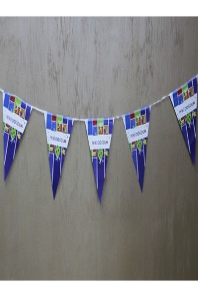 Kazanabil BIRTHDAY PARTY DECORATION TRIANGLE FLAM FLAG