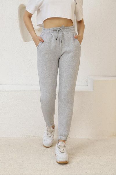 THIFF GYMWEAR Gray High Waist Jogger Women's Sweatpants