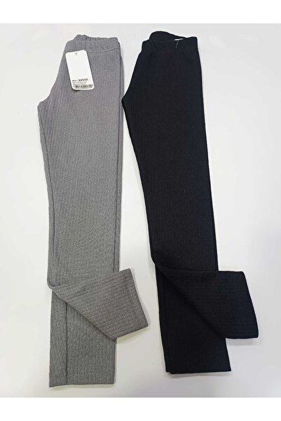 Dastini Çocuk Likralı Fitilli Şardonlu 2'li Tayt