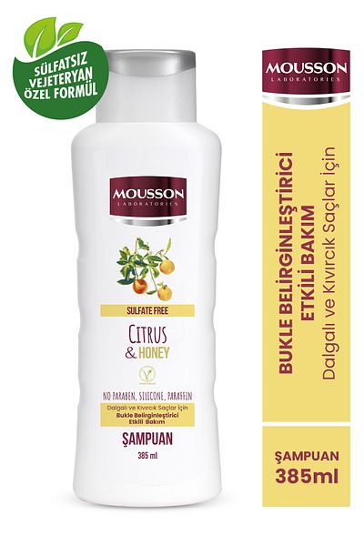 Mousson 385 ml Sulfate-Free Shampoo - Citrus and Honey Extract Determination Effect