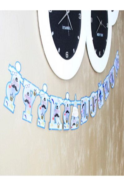 Kazanabil PRINCE THEMED BUTT BORN PLAY WRITING BIRTHDAY ORNAMENT BLUE