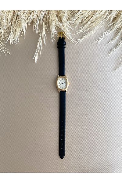 QUARTZ Rubsey Retro Minimal Vintage Leather Band Women's Wristwatch