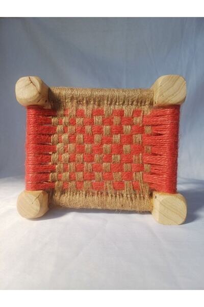 REKARE El Yapımı Ahşap Dekoratif Mini Tabure