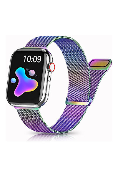 mimtec متوافق مع ساعة أبل 42 ملم 44 ملم 45 ملم 49 ملم 1/2/3/4/5/6/se/7/8/9 Ultra 2 سلك شبكي من الفولاذ